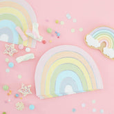 Pastel and Iridescent Rainbow Napkins 16pk